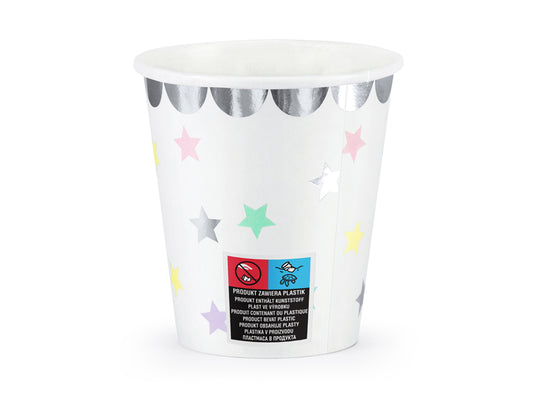 Gobelets Licorne - Étoiles, 180 ml – lot de 6 pièces