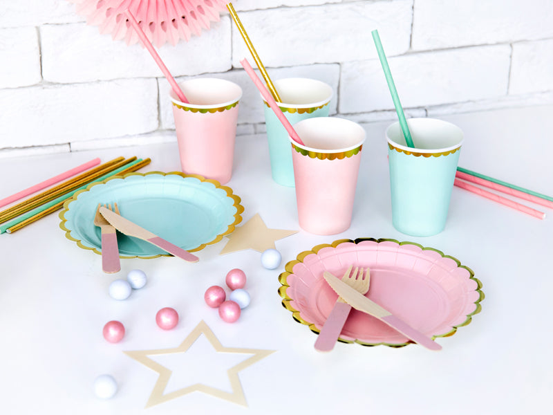 Gobelets anniversaire vert menthe, 220ml – lot de 6 – Déco anniversaire Dino