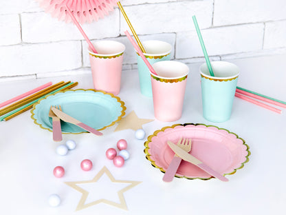 Gobelets anniversaire vert menthe, 220ml – lot de 6 – Déco anniversaire Dino