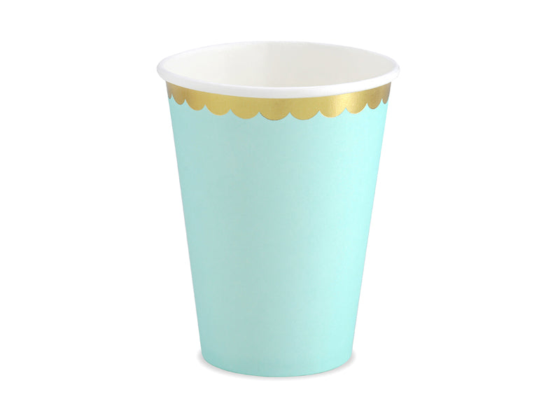 Gobelets anniversaire vert menthe, 220ml – lot de 6 – Déco anniversaire Dino