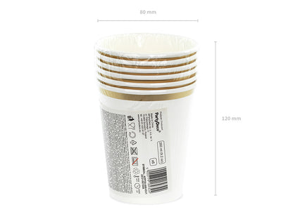 Gobelets blancs – 260 ml – Lot de 6