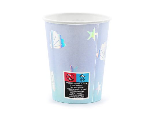 Gobelets en papier Narval – multicolore – 220ml (lot de 6 pièces) – Atelier Romy
