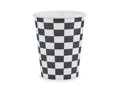 Gobelets Drapeau à damier, 220 ml, mélange de couleurs (1 pqt. / 6 pc.)