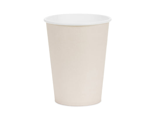 Gobelets en papier, beige, 250ml – lot de 6 pièces