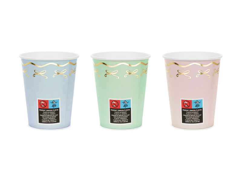 Gobelets Nœuds, assortiment, 220 ml – lot de 6 pièces