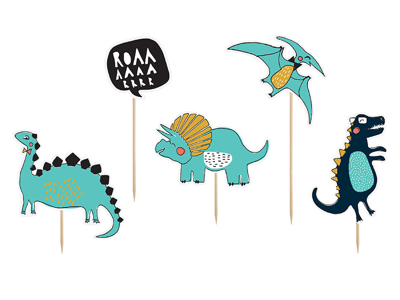 Décorations Dinosaurees, 10.5-20cm – lot de 5