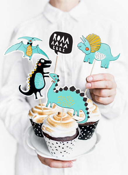 Décorations Dinosaurees, 10.5-20cm – lot de 5