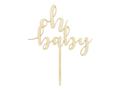 Décoration en bois Oh bébé, 17cm