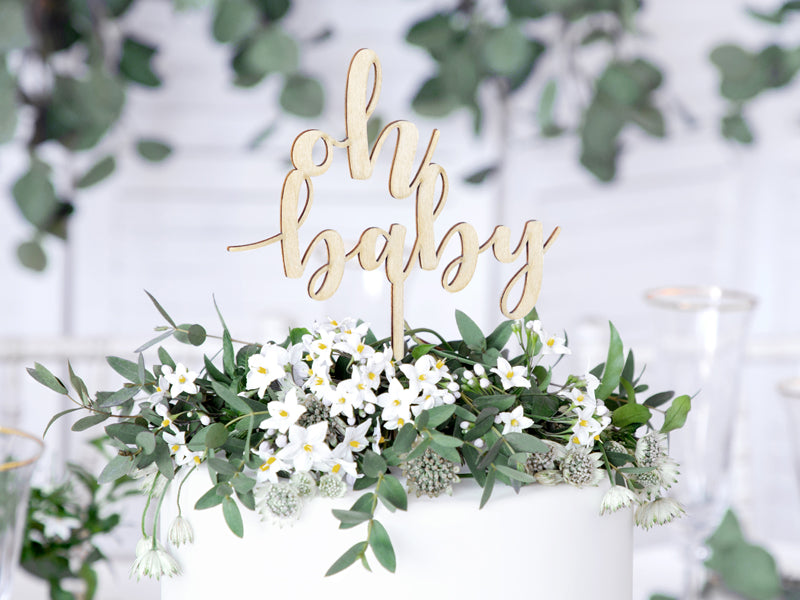 Décoration en bois Oh bébé, 17cm