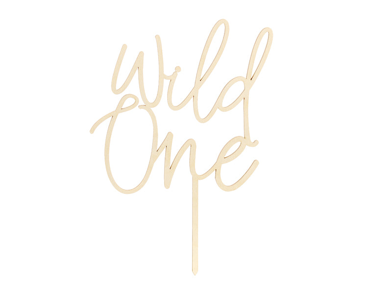 Cake topper en bois Wild One – Anniversaire Safari