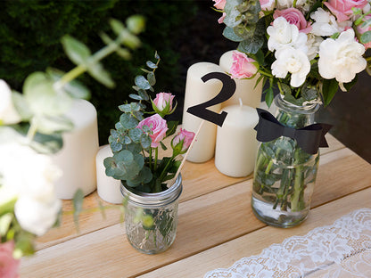 Marque table, noir, 24-26 cm (1 pqt. / 11 pc.)