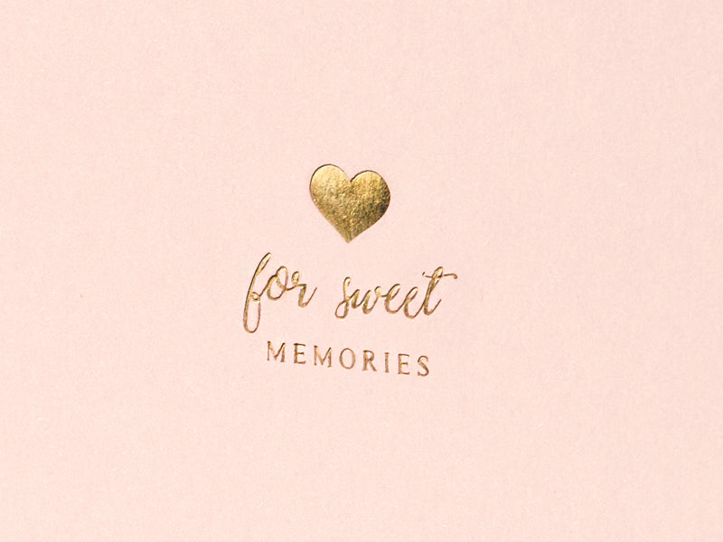Livre d'or Pour de doux souvenirs, 20,5x20,5cm, rose poudré, 22 cartes