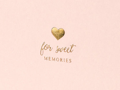 Livre d'or Pour de doux souvenirs, 20,5x20,5cm, rose poudré, 22 cartes