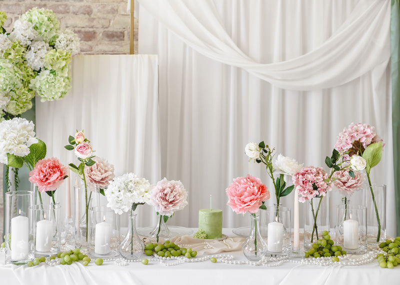 Fleur artificielle- Hortensia, 35 cm, blanche