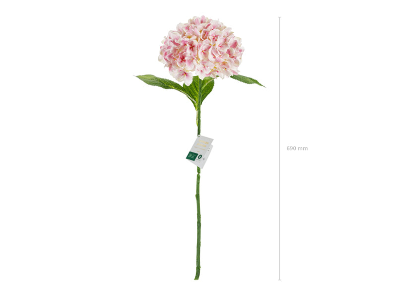 Fleur artificielle - Hortensia Premium, 69 cm, rose clair