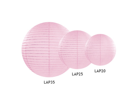 Lanterne en papier – rose clair – 35cm – Atelier Romy