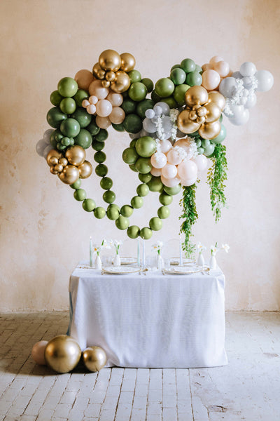 Ballons à relier vert olive 33 cm – Lot de 20