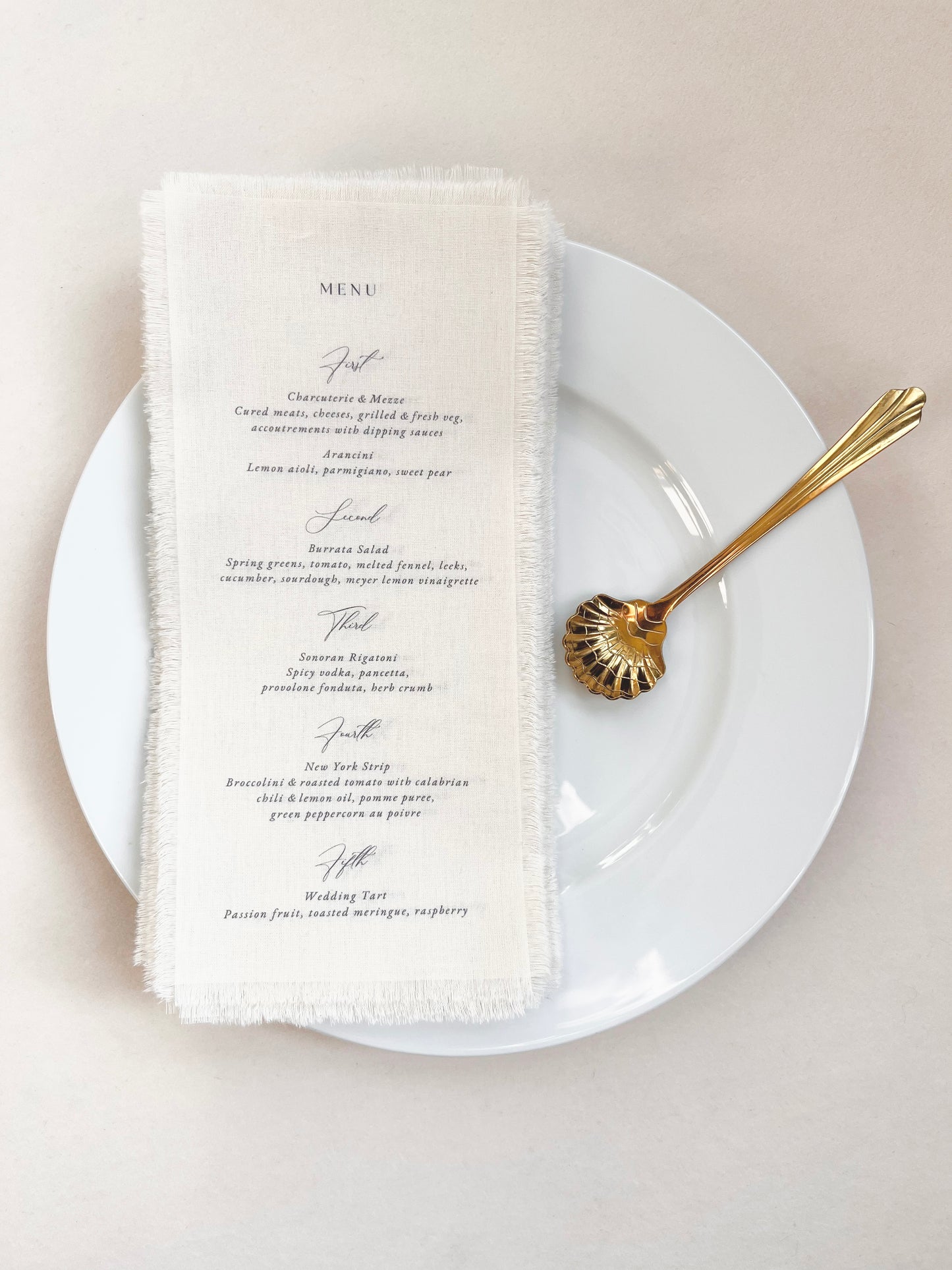 Menu en coton et lin
