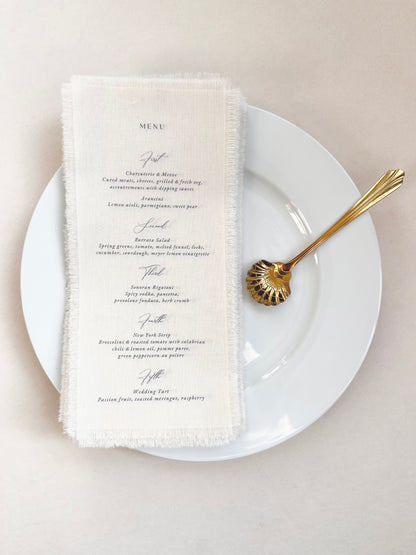 Menu en coton et lin