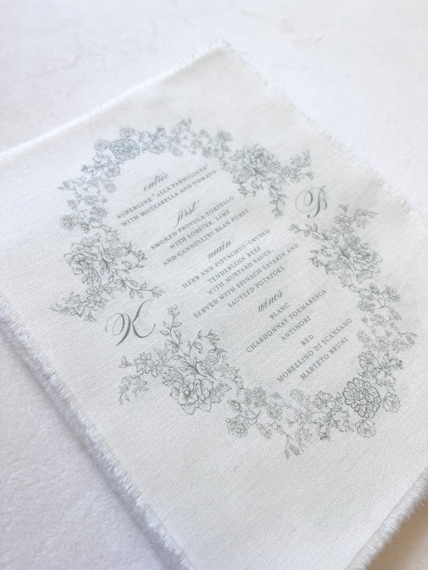 Menu en coton et lin