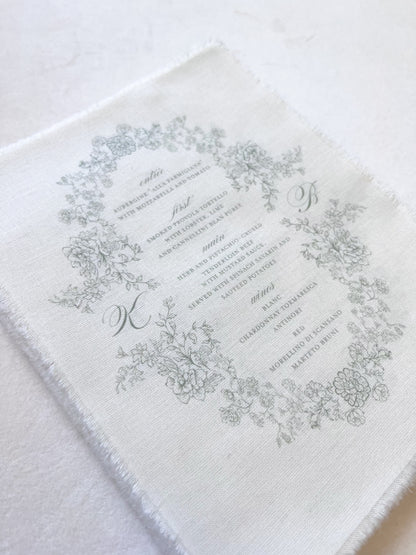 Menu en coton et lin