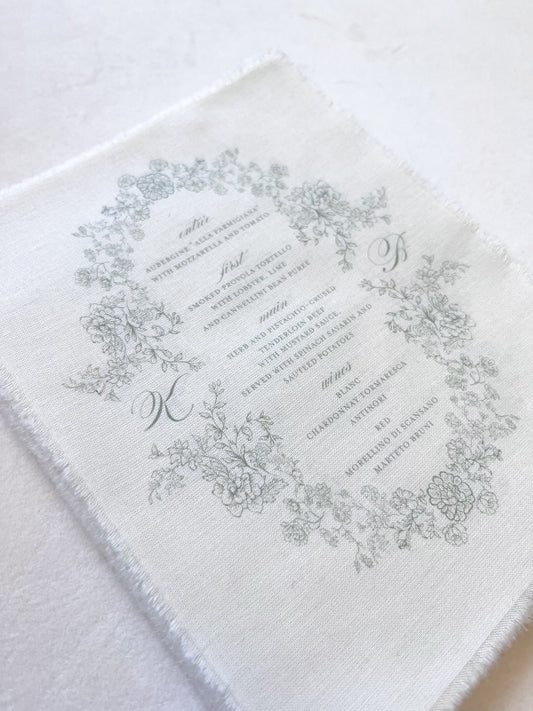 Menu en coton et lin
