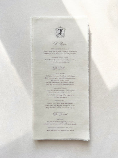 Menu en coton et lin