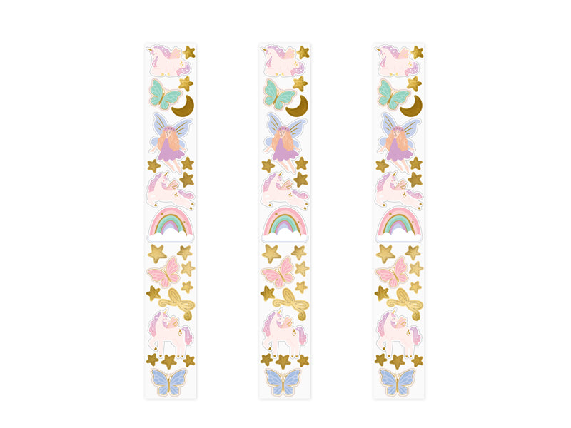 Autocollants Licornes, assortiment – lot de 3 pièces