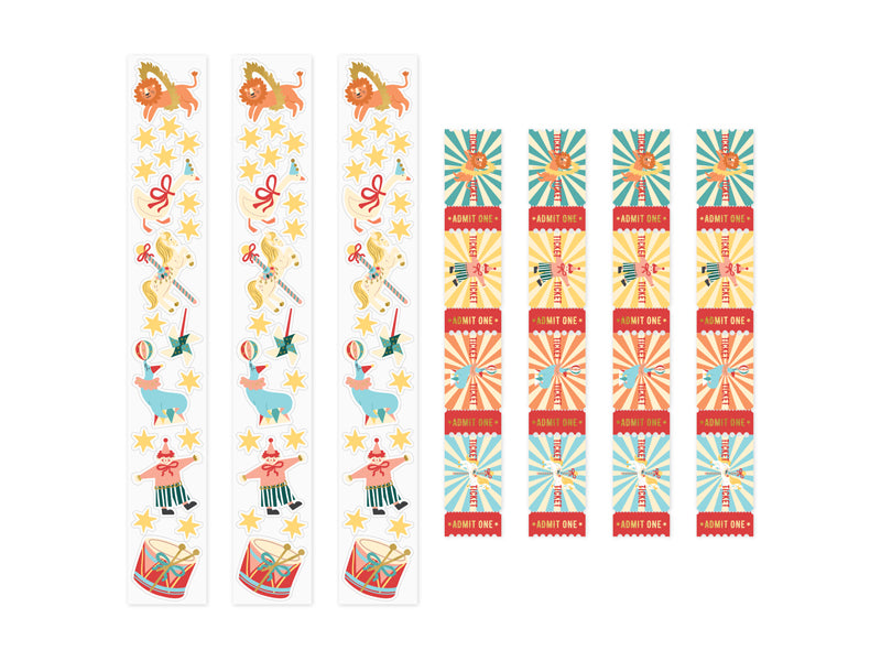 Stickers et billets de cirque – Kit décoration