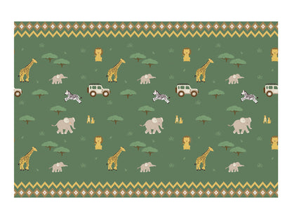 Nappe anniversaire Safari 180 × 120 cm