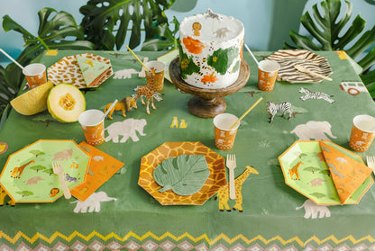 Nappe anniversaire Safari 180 × 120 cm