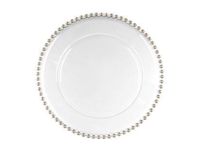 Assiette de présentation transparente à perles – 32 cm