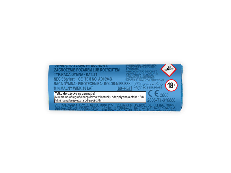 Bombe fumigène, 11.5 cm, bleu (1 pqt. / 5 pc.)