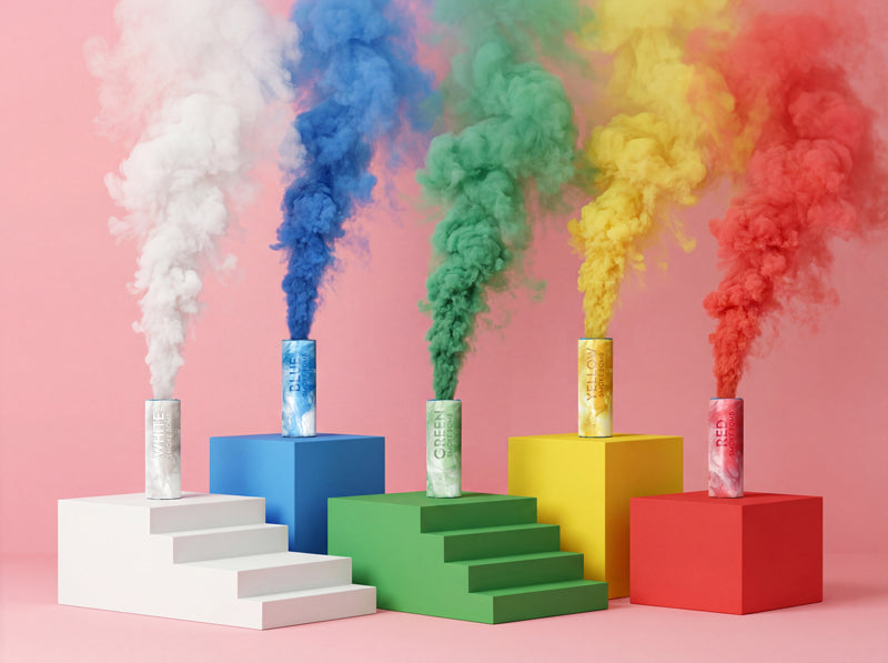 Bombe fumigène, 11.5 cm, jaune (1 pqt. / 5 pc.)