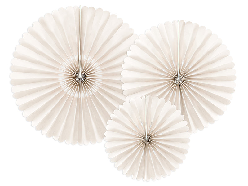 Rosettes décoratives, beige – lot de 3 pièces