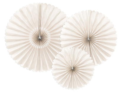Rosettes décoratives, beige – lot de 3 pièces