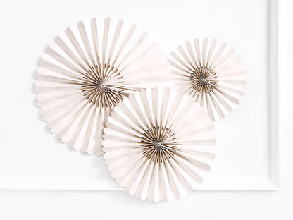 Rosettes décoratives, beige – lot de 3 pièces