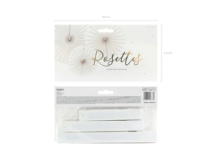 Rosettes décoratives, beige – lot de 3 pièces