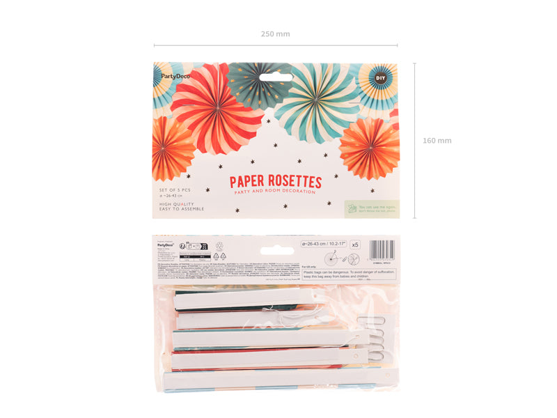 Rosettes décoratives Cirque – Lot de 5