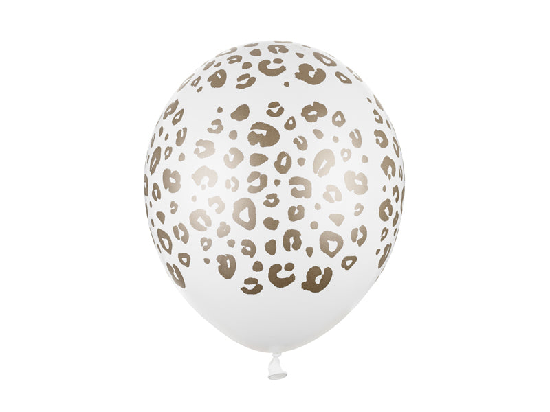 Ballons blancs tachetés 30 cm – Lot de 50