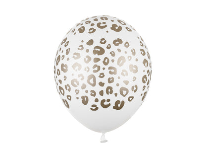 Ballons blancs tachetés 30 cm – Lot de 50