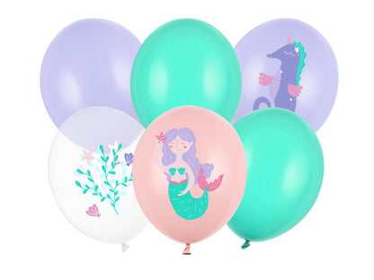 Ballons 30 cm – le monde marin – multicolore (lot de 6 pièces) – Atelier Romy