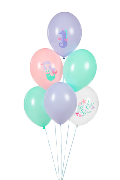 Ballons 30 cm – le monde marin – multicolore (lot de 6 pièces) – Atelier Romy