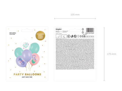 Ballons 30 cm – le monde marin – multicolore (lot de 6 pièces) – Atelier Romy