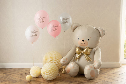 Ballons 30 cm, Welcome Baby, multicolore rose – lot de 6 pièces