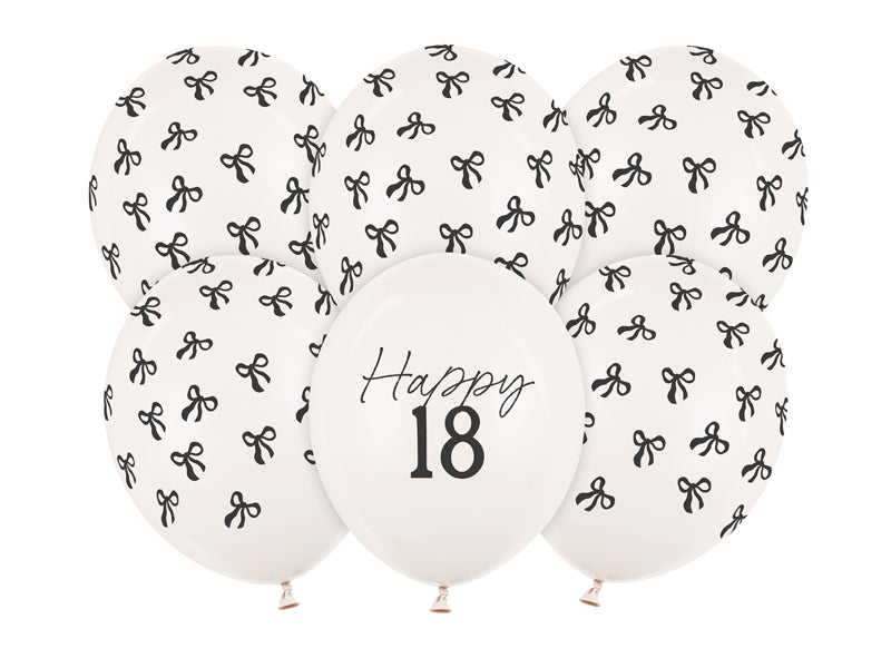Ballons 30 cm, 18, blanc cassé – lot de 6