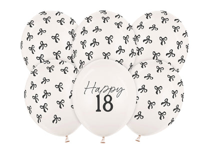Ballons 30 cm, 18, blanc cassé – lot de 6