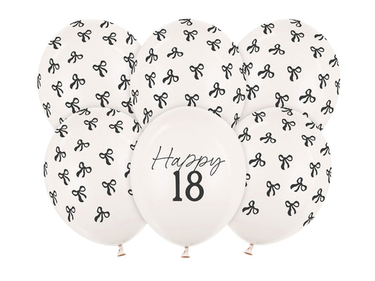 Ballons 30 cm, 18, blanc cassé – lot de 6