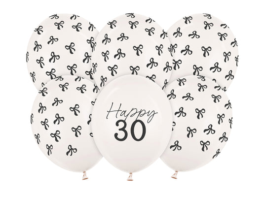 Ballons 30 cm, 30, blanc cassé – lot de 6
