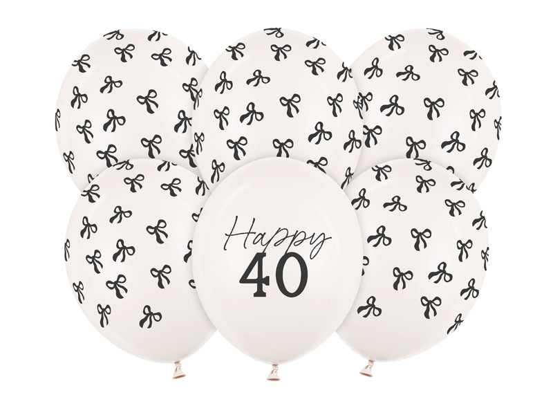 Ballons 30 cm, 40, blanc cassé – lot de 6